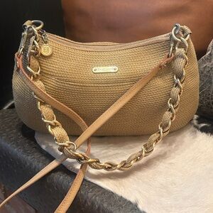Eric Javits Raffia Chain-Link Shoulder Bag